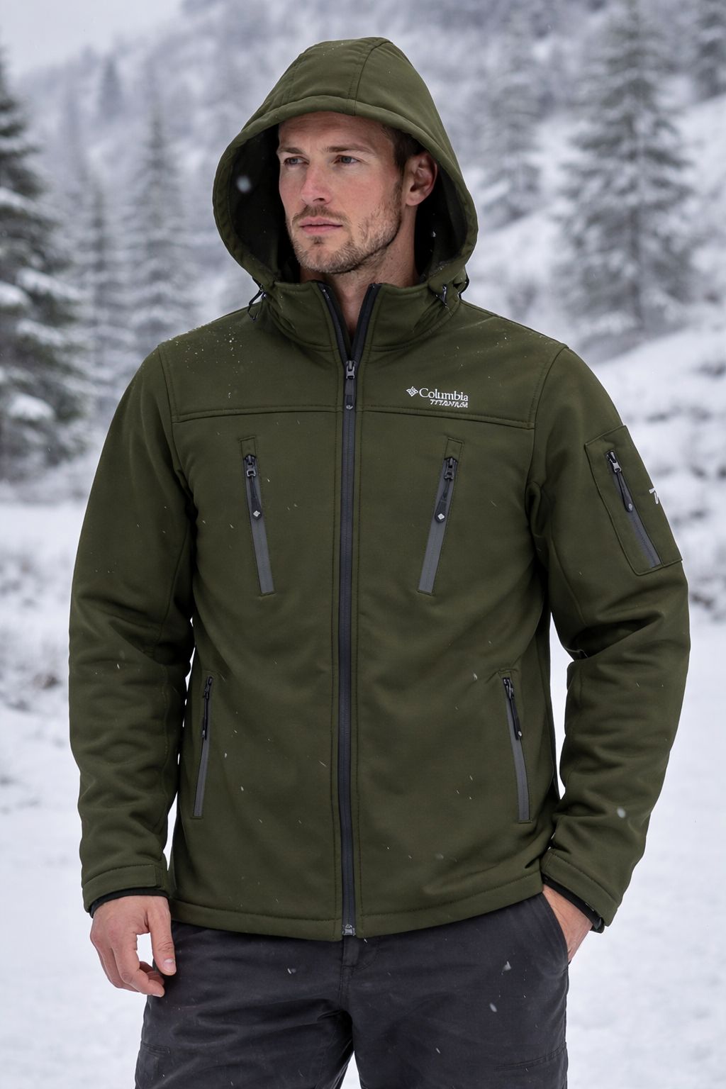 Columbia polarlı softshell mont